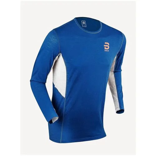 Термобелье футболка Bjorn Daehlie, шерсть, плоские швы, влагоотводящий материал, размер XL, синий