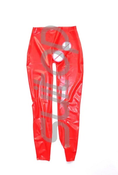 Красные сексуальные латексные штаны с фаллоимитаторами латексные брюки с презервативы для пениса мужские 0,3 мм