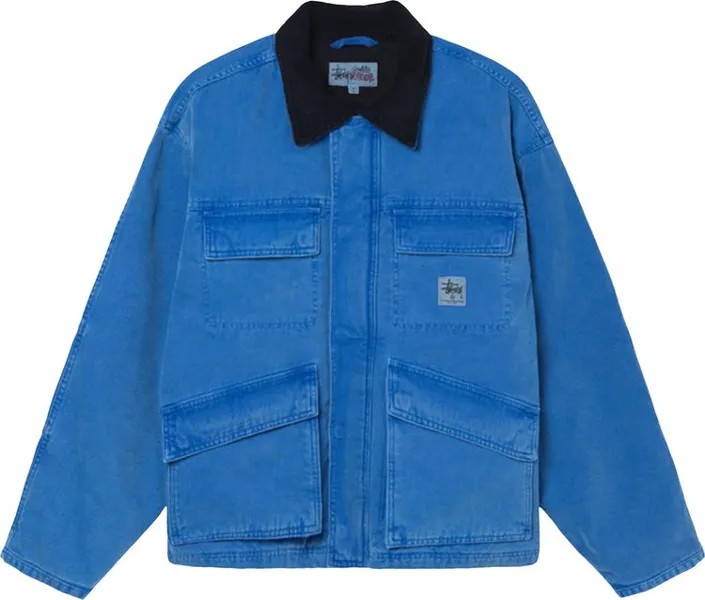 Куртка Stussy Washed Canvas Shop Jacket 'Blue', синий