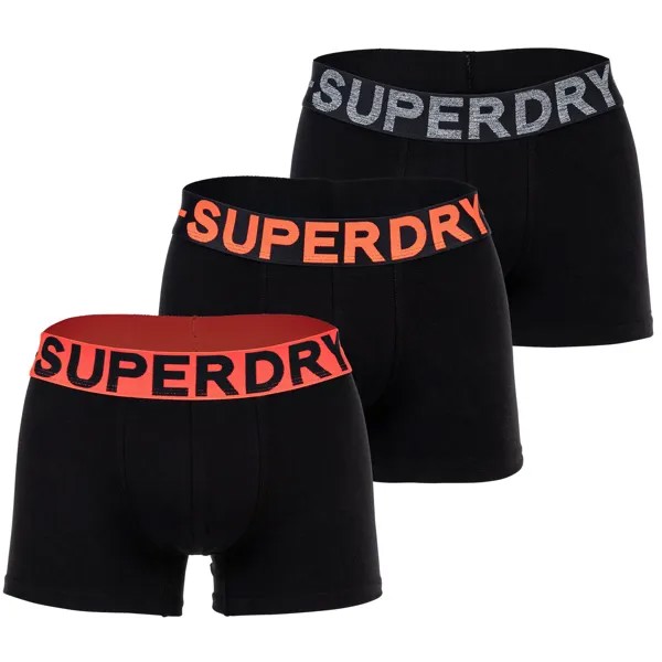 Боксеры Superdry Boxershort 3 шт, черный
