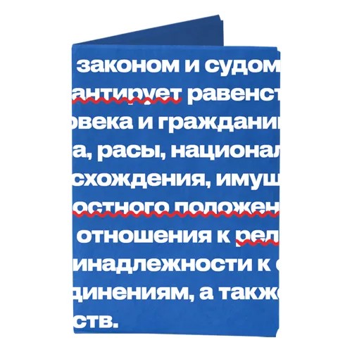 Обложка для паспорта New Wallet, мультиколор, синий