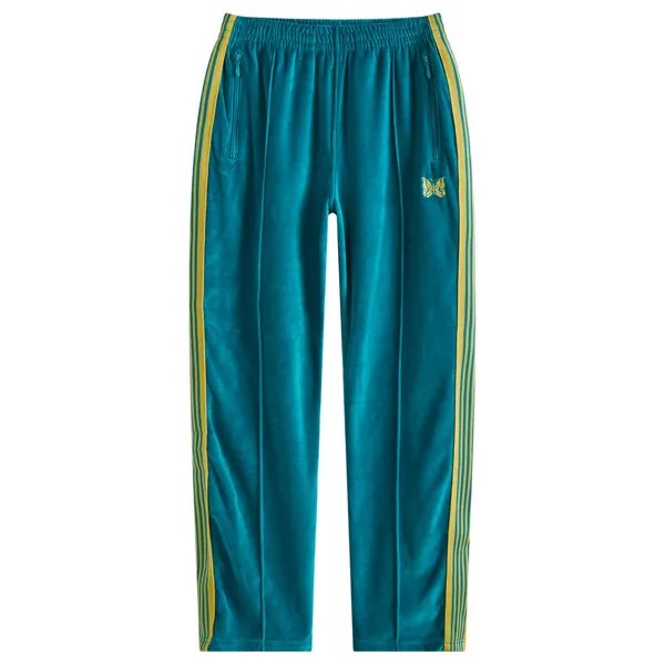 Спортивные брюки Needles Velour Narrow Track, бирюзовый