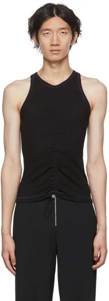 Черная майка со сборками Dion Lee