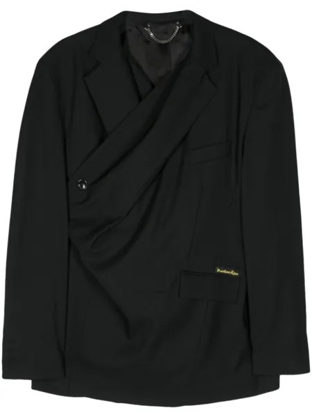 Martine Rose двубортный пиджак Empty Wrap, черный