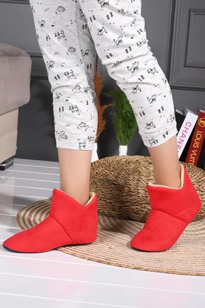 001 женские домашние ботинки Panduf домашние тапочки AYAKLAND, красный