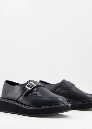 Черные туфли на плоской подошве с пряжкой RAID Leonie-Черный