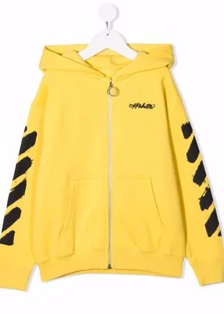 Off-White Kids худи на молнии с логотипом