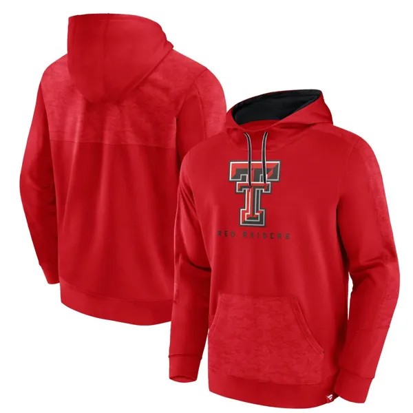 Мужской красный пуловер с капюшоном Texas Tech Red Raiders Defender Fanatics