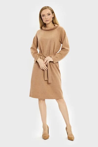 Платье-свитер женское Baon B451544 бежевое M