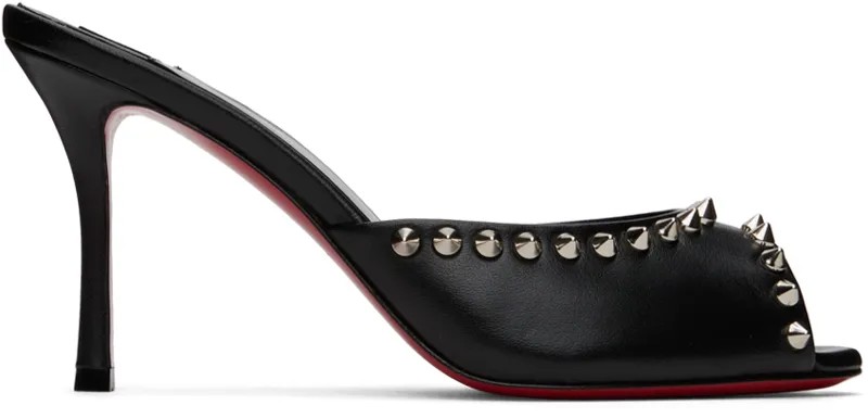 Сандалии на каблуке Black Me Dolly с шипами Christian Louboutin