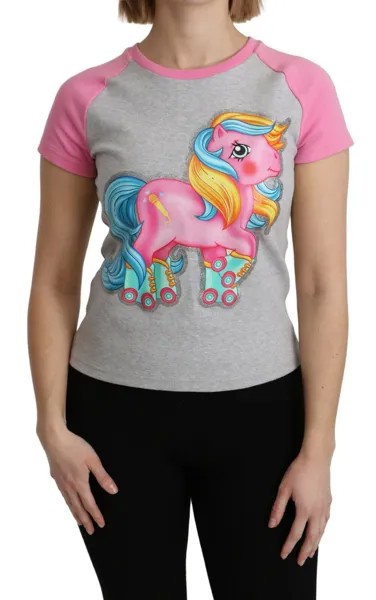 MOSCHINO COUTURE Хлопковая футболка My Little Pony Топ IT40 / US6 / S Рекомендуемая розничная цена 260 долларов США