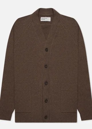 Мужской кардиган Universal Works Vince Recycled Wool, цвет коричневый, размер M