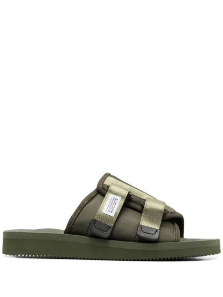 Suicoke шлепанцы с пряжками, зеленый