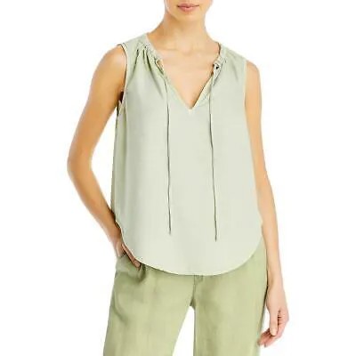 Bella Dahl Женская зеленая блузка с завязками на шее из тенсела XS BHFO 8934