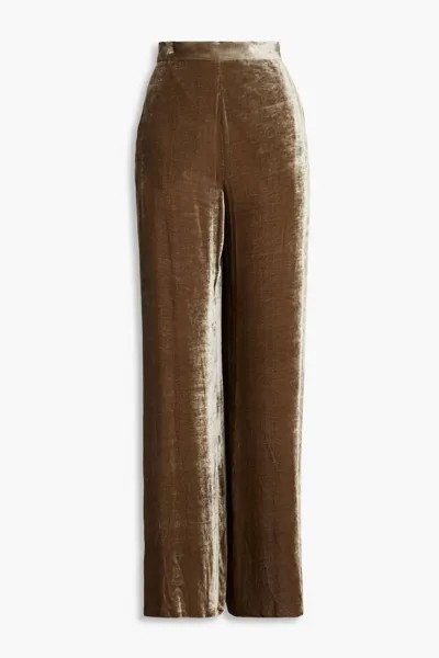 Бархатные широкие брюки Etro, серо-коричневый