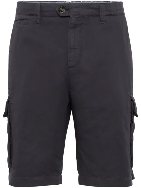 Brunello Cucinelli твиловые шорты карго, серый