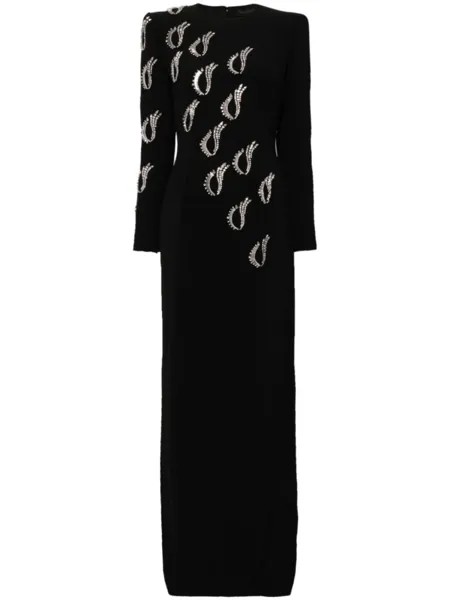 Jenny Packham платье макси Jealous с кристаллами, черный