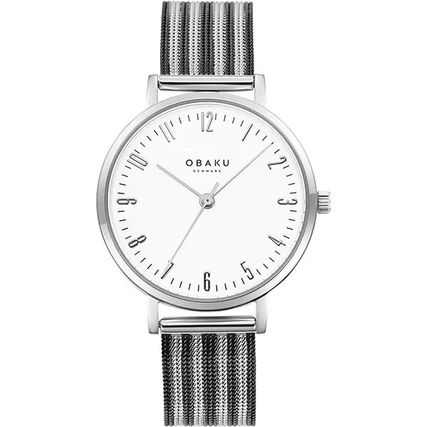 Наручные часы женские Obaku V248LXCIMM серебристые/синие