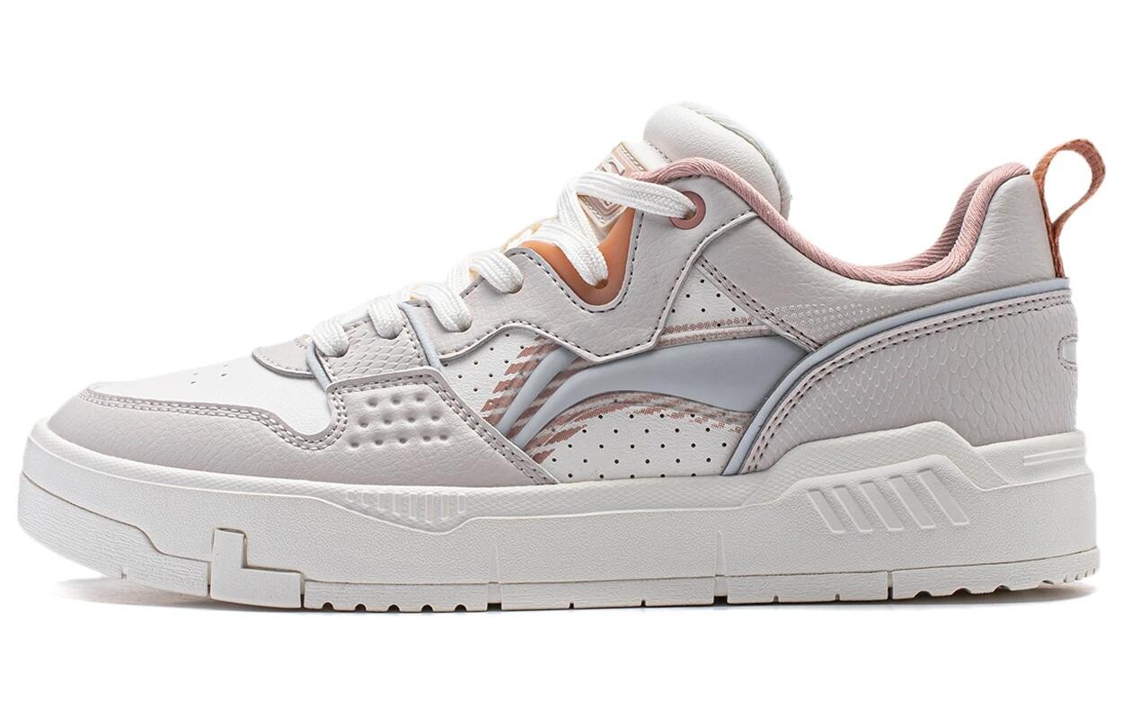 Кроссовки LINING Common 80s Skateboarding Shoes Women's Low-top White Sand Grey/snow White, белый