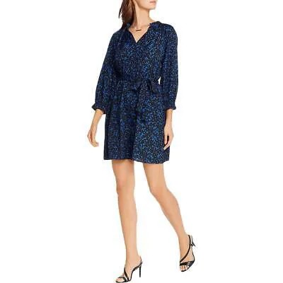 Aqua Womens Black Mini Floral Daytime Casual Dress S BHFO 4895