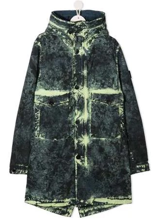 Stone Island Junior парка с принтом