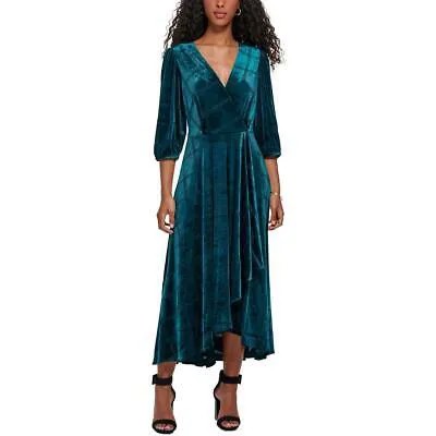 Calvin Klein Женское бархатное вечернее платье с искусственным запахом BHFO 9407