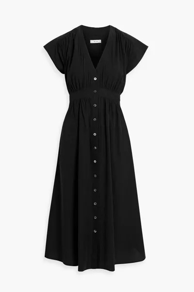 Платье миди Evie из лиоцелла и хлопка IRIS & INK, черный