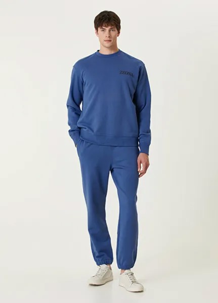 Спортивные брюки-джоггеры с логотипом Zegna, синий