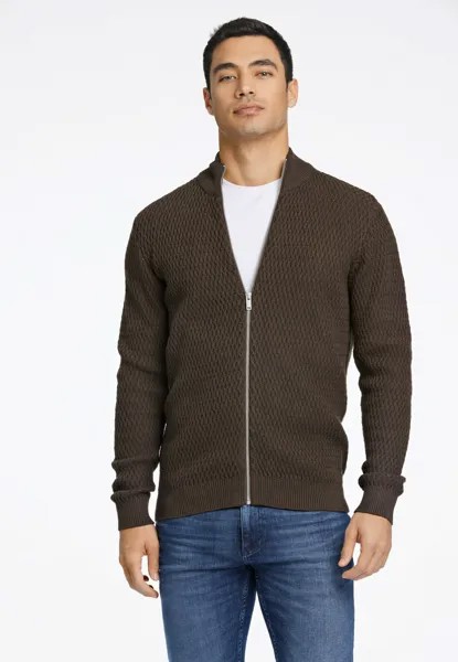 Кардиган O-Neck Structure Lindbergh, цвет brown mel