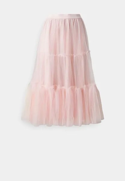 Широкая юбка в сборку VINOMA MIDI SKIRT VILA, розовый