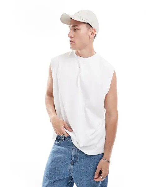 Белая объемная майка ASOS DESIGN