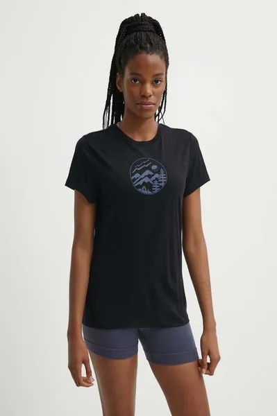 Спортивная футболка Mer Tech Lite Tee Camp Circ Icebreaker, черный