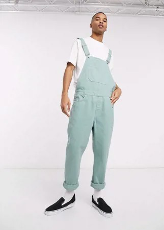 Зеленый джинсовый комбинезон ASOS DESIGN