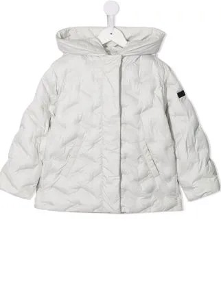 Emporio Armani Kids пуховик с капюшоном и жатым эффектом