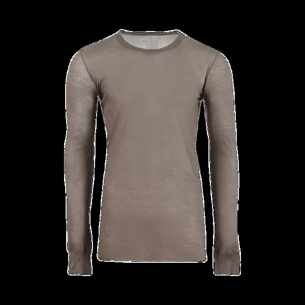 Футболка Rick Owens Basic Long-Sleeve 'Dust', коричневый