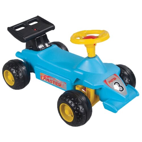 Каталка-толокар pilsan Super Race Car (06808) со звуковыми эффектами голубой