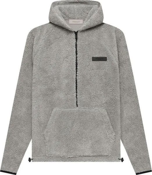 Худи Fear of God Essentials Polar Fleece Half Zip Hoodie 'Dark Oatmeal', серый