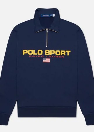 Мужская толстовка Polo Ralph Lauren Polo Sport Fleece Half-Zip, цвет синий, размер XL