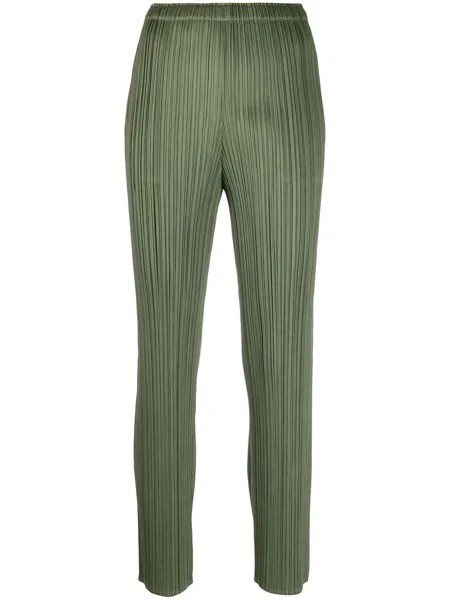 Pleats Please Issey Miyake брюки кроя слим со складками