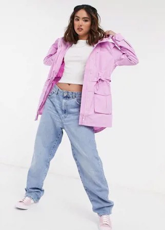 Розовая куртка-дождевик с капюшоном J.Crew perfect-Розовый