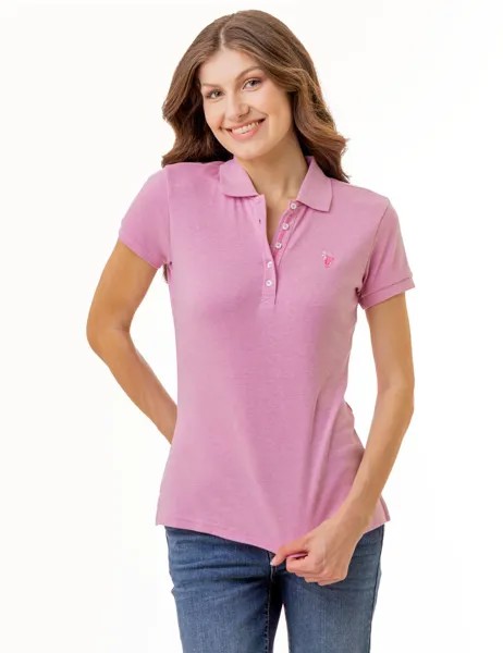 Рубашка-поло однотонная U.S. Polo Assn., розовый