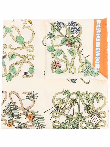 LOEWE платок с принтом Herbarium