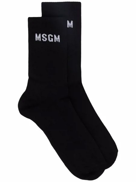 MSGM носки в рубчик с логотипом