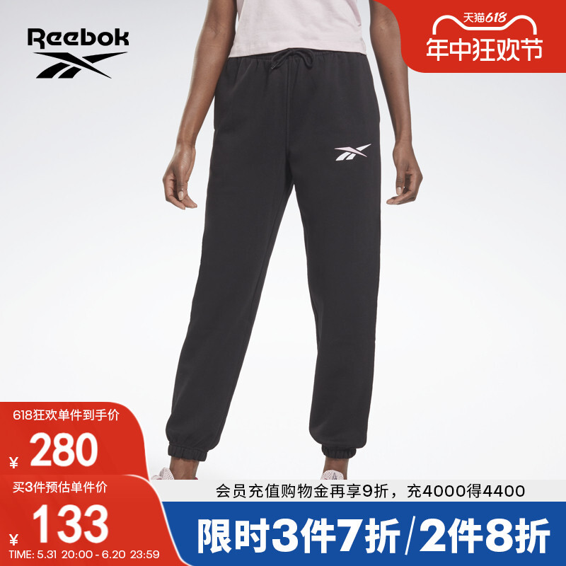 Спортивные брюки Reebok на шнуровке, черный