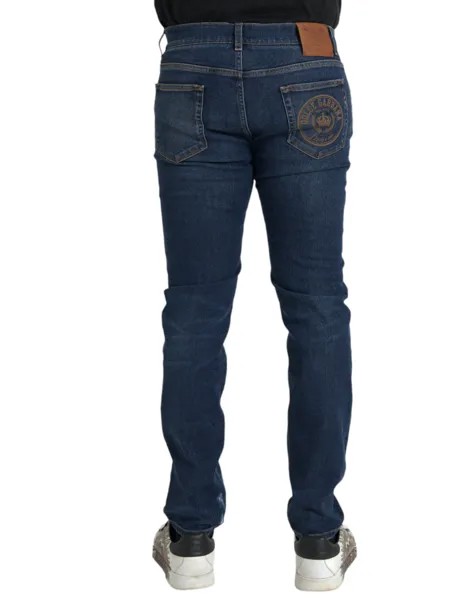 Мужские джинсы Dolce & Gabbana Slim Fit из хлопка скинни, синий