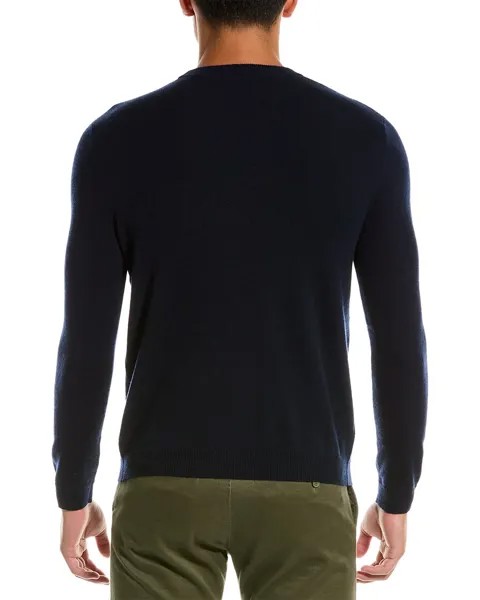 Осенний кашемировый жаккардовый свитер в клетку с черепом Autumn Cashmere, синий