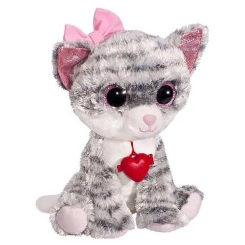 Мягкая игрушка Fancy Кошечка Фенсик серая с сердечком 24 см