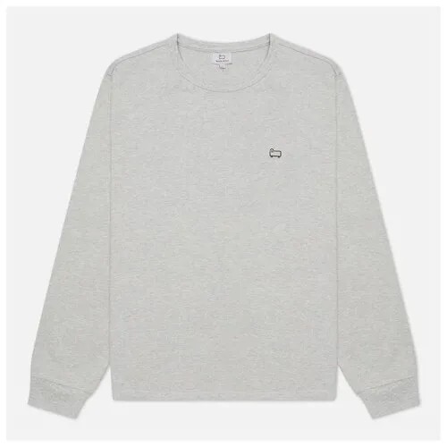 Мужской лонгслив Woolrich Organic Cotton Sheep серый, Размер S