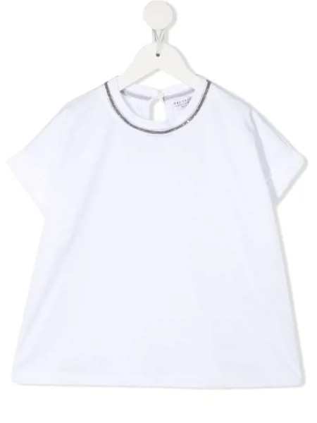 Brunello Cucinelli Kids футболка с металлическим декором