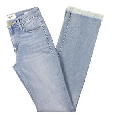 Frame Женские синие джинсовые светлые выстиранные джинсы со средней посадкой Bootcut 25 BHFO 2195